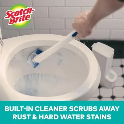 Scotch-Brite Disposable Toilet Scrubber Refills, 10 Count (Pack of 1) | Bleach-Free Cleaner for Rust & Hard Water Stains thumbnail 4