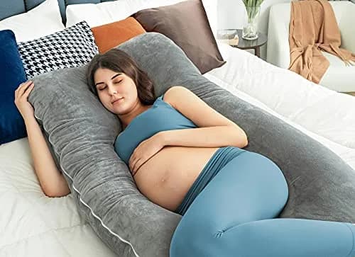 QUEEN ROSE U-Shaped Pregnancy Pillow 140cm (55in) | Full Body Maternity Support for Side Sleepers thumbnail 2