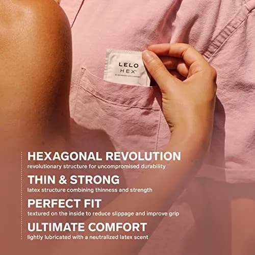 LELO HEX Original Ultra Thin Condoms 36 Pack | Increased Strength, 54mm Nominal Width thumbnail 3