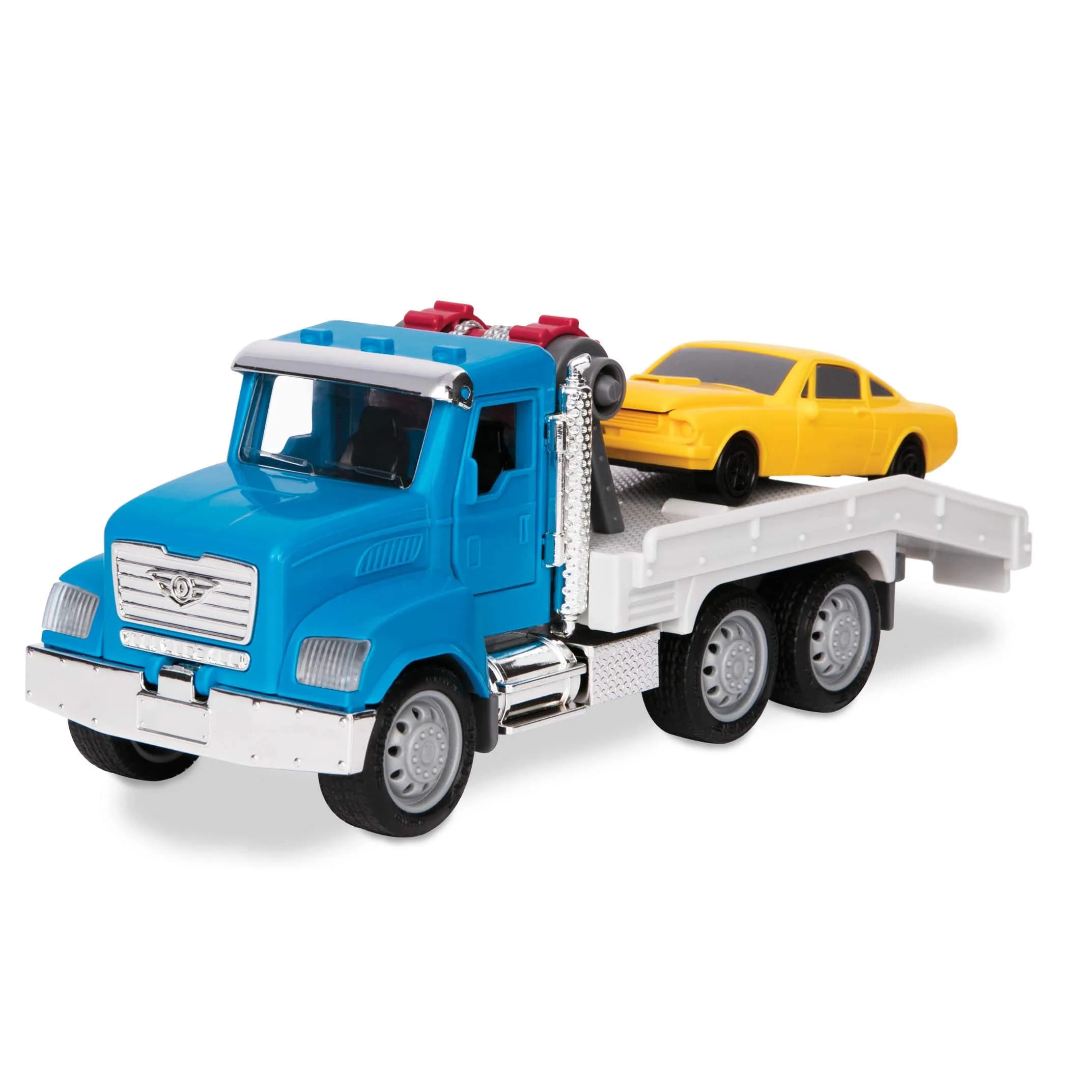 Driven by Battat Micro Tow Truck with Lights & Sounds, Movable Parts, 7-Inch Toy Vehicle | ASTM-Tested for Kids 3+ — Multicolor
