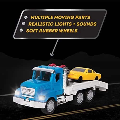 Driven by Battat Micro Tow Truck with Lights & Sounds, Movable Parts, 7-Inch Toy Vehicle | ASTM-Tested for Kids 3+ thumbnail 8
