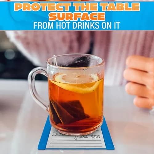 DIMROM 6 Pcs Retro Floppy Coaster for Desk | 3.54"x3.54" Silicone, 80's Nostalgia thumbnail 6