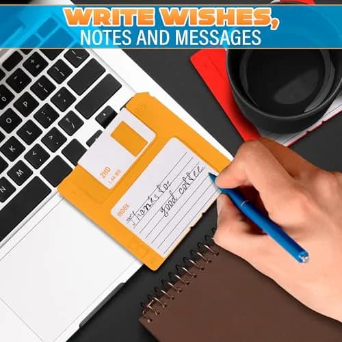 DIMROM 6 Pcs Retro Floppy Coaster for Desk | 3.54"x3.54" Silicone, 80's Nostalgia thumbnail 9