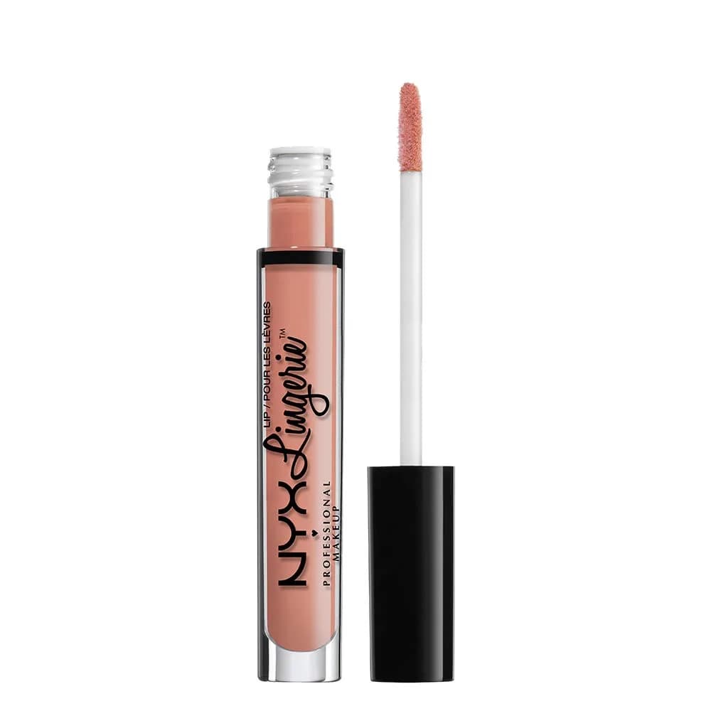 NYX PROFESSIONAL MAKEUP Lip Lingerie Matte Liquid Lipstick - Cheekies (Pale Warm Nude) 3.8ml (0.13 Fl Oz) | Long-Lasting Matte Finish - main product image