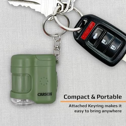 Carson MicroMini 20x LED Lighted Pocket Microscope with UV & Flashlight | Compact STEM Tool for Kids & Adults thumbnail 5