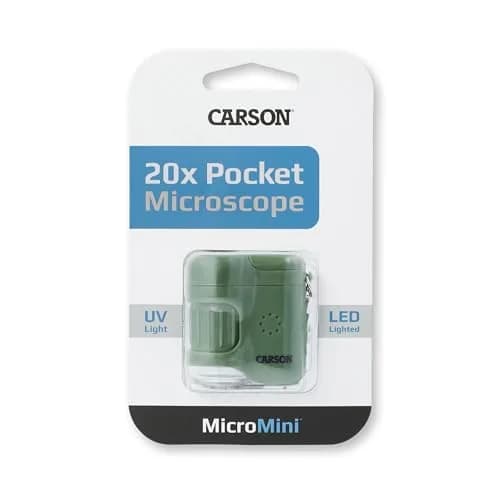 Carson MicroMini 20x LED Lighted Pocket Microscope with UV & Flashlight | Compact STEM Tool for Kids & Adults thumbnail 6