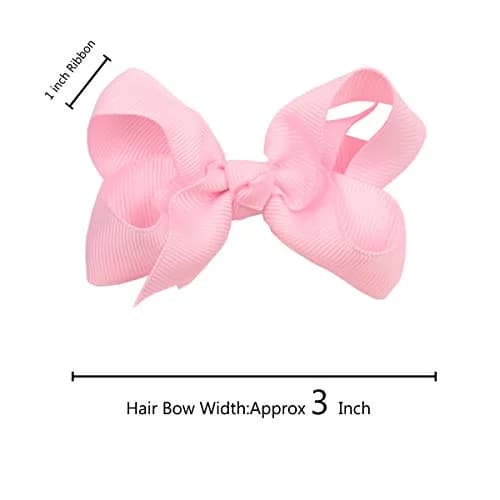 CÉLLOT 3 inch Hair Bows for Girls | Grosgrain Ribbon Toddler Hair Accessories with Alligator Clips (40 pcs, Multicolor) thumbnail 9