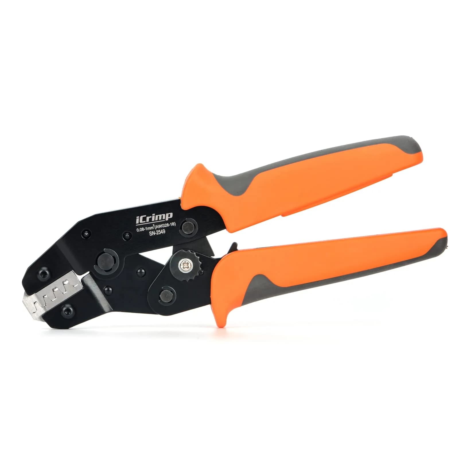 IWISS SN-2549 Ratcheting Wire Crimping Tool for Dupont & JST Terminals, AWG28-18 (0.08-1.0mm²) | Precision Crimping Pliers - main product image
