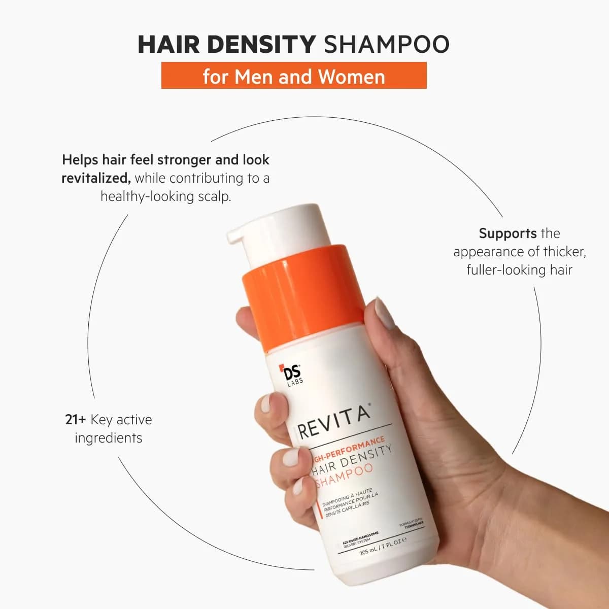 DS Labs Revita Hair Density Shampoo for Thinning Hair, Color Safe, 205 mL (7 Fl Oz) | Supports Scalp Wellness - view 2