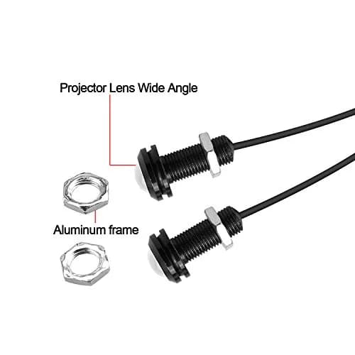 LEADTOPS 10Pcs 18mm 12V Eagle Eye LED Car Fog DRL Daytime Running Light Backup Reverse Tail Rock Lights White thumbnail 4