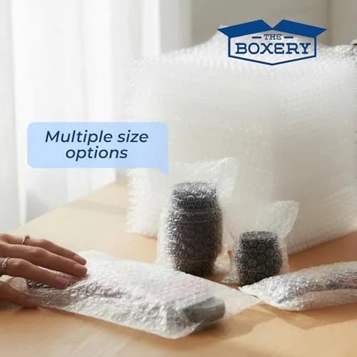 The Boxery 4x5.5" Clear Self-Sealing Bubble Out Bag Pouches, 1000 Pack | Transparent Bubble Cushion for Fragile Items thumbnail 5