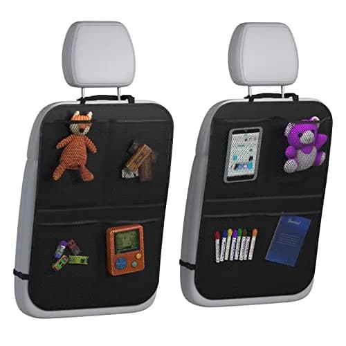 lebogner Back Seat Cover for Kids + 4 Pocket Organizer | Waterproof X-Large Car Seat Protector (19" x 27") thumbnail 1