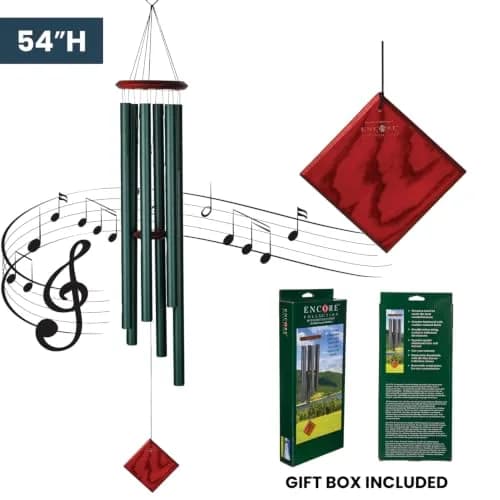 Woodstock Chimes Neptune Wind Chime for Outside 54" Evergreen | Deep Tone Sound for Garden & Patio thumbnail 7