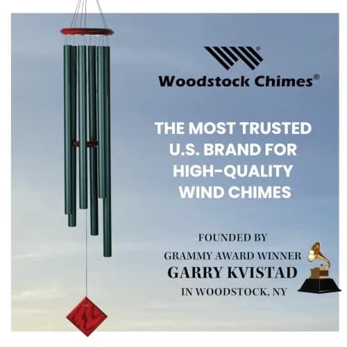 Woodstock Chimes Neptune Wind Chime for Outside 54" Evergreen | Deep Tone Sound for Garden & Patio thumbnail 8
