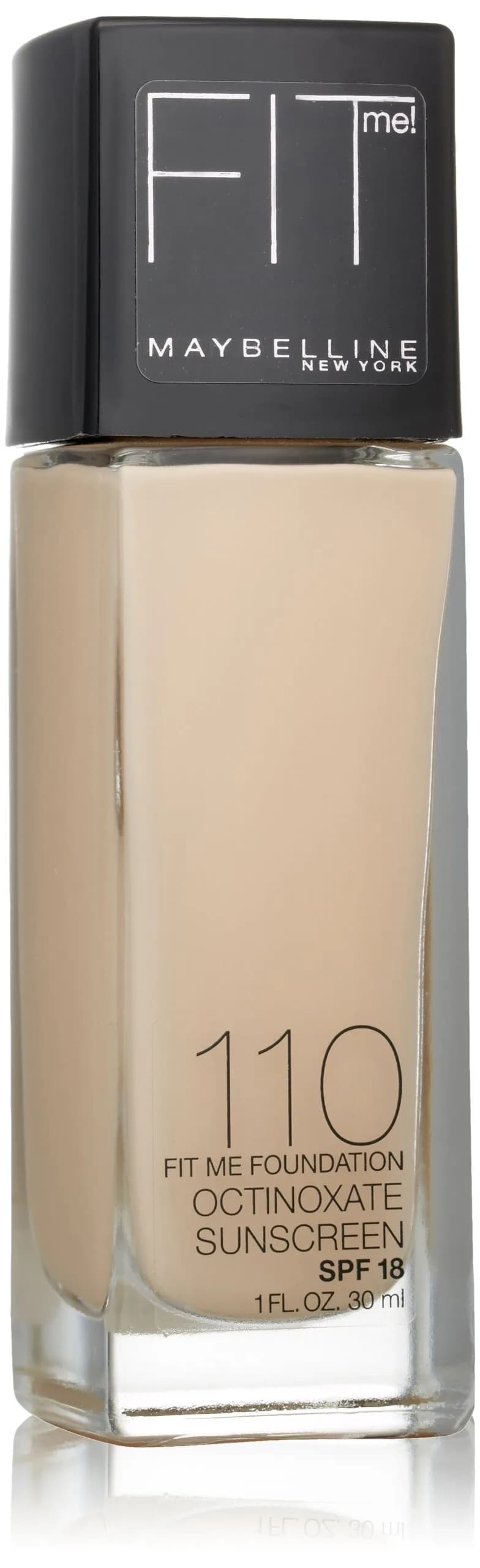 Maybelline Fit Me Dewy + Smooth Foundation, Porcelain, 1 fl. oz. | Hydrating Luminous Finish - main product image