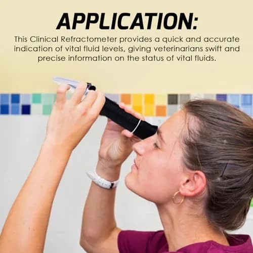 TEKCOPLUS 3-in-1 Animal Clinical Refractometer Urine SG & Serum Protein with ATC 20.5 cm (8.1 in) | Veterinary Health Index Tester thumbnail 6