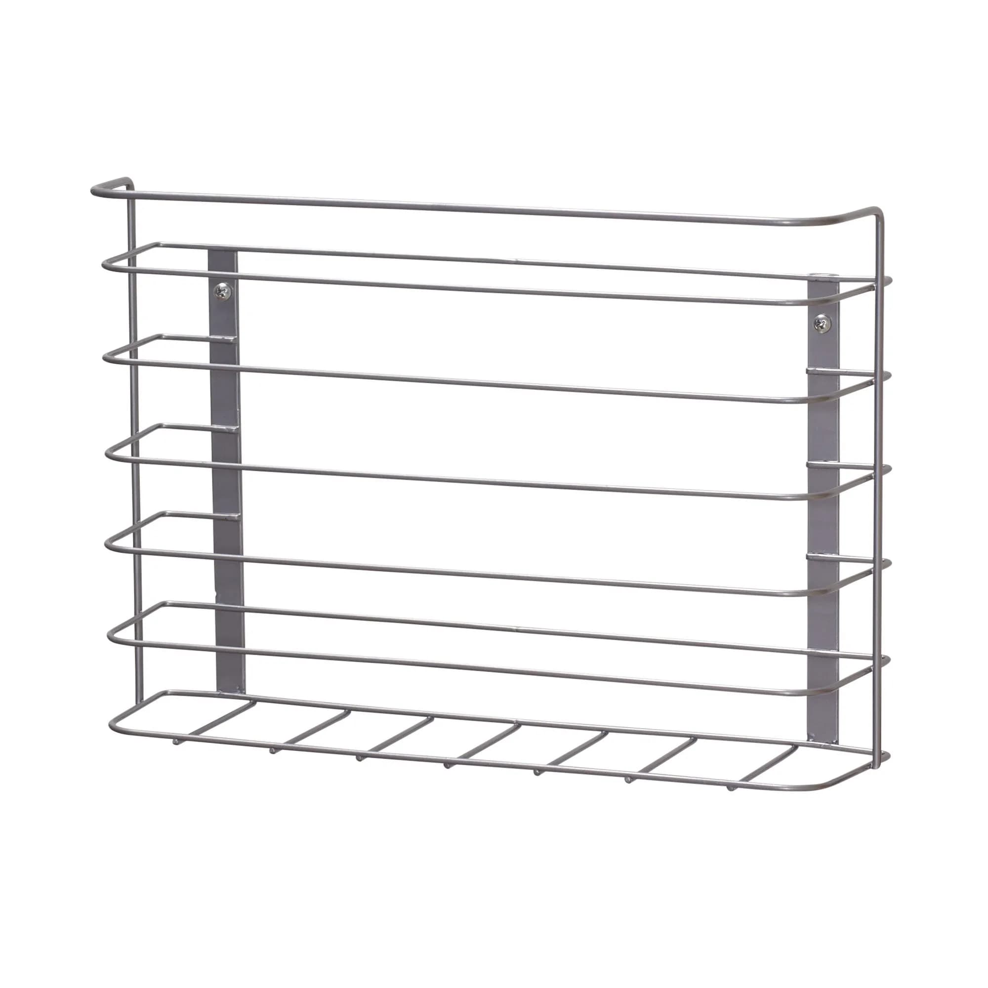 Household Essentials Tall Door Mount Cabinet Organizer with Steel Wire Frame in Nickel Powder Finish, Silver | Versatile Storage Solution (70-120c)
