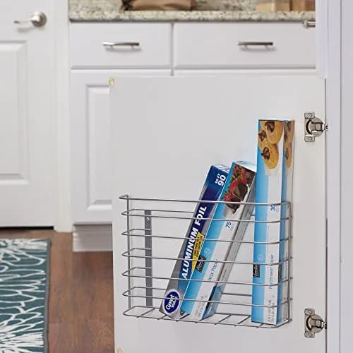 Household Essentials Tall Door Mount Cabinet Organizer with Steel Wire Frame in Nickel Powder Finish, Silver | Versatile Storage Solution (70-120c) thumbnail 5