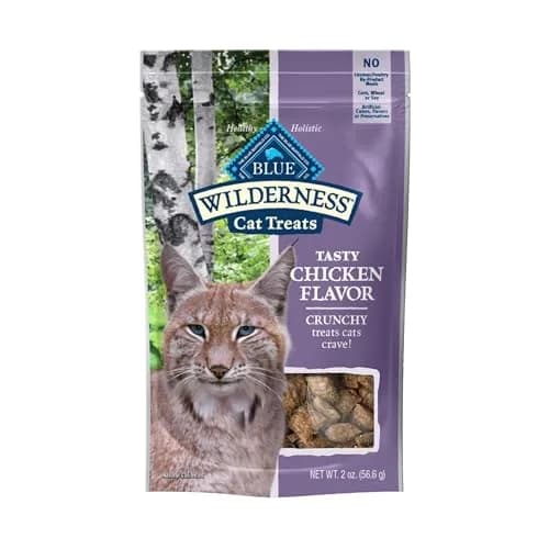 Blue Buffalo Wilderness Tasty Chicken Crunchy Cat Treats, 2 oz (Pack of 12) | Grain-Free, Real Chicken First Ingredient - main product image