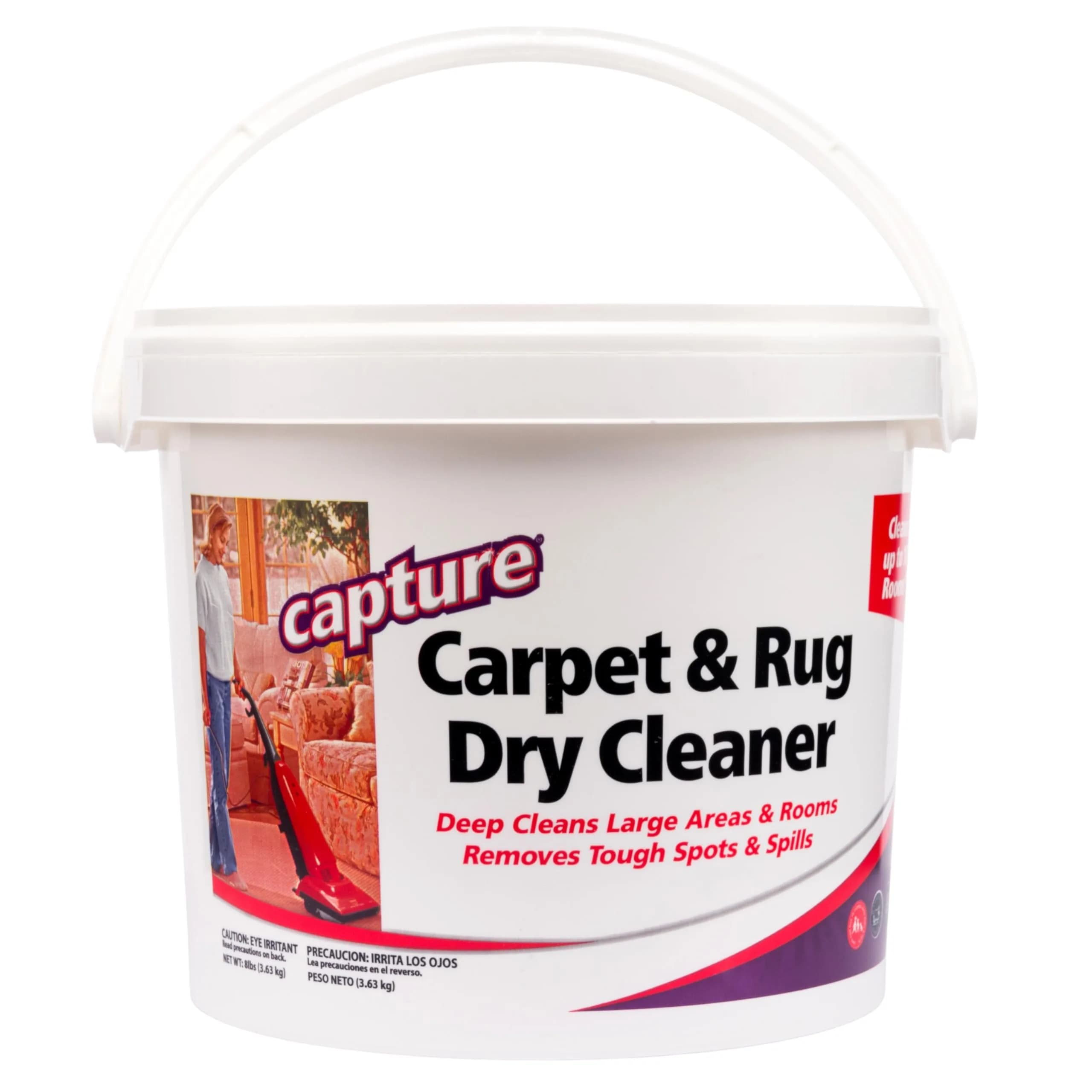 Capture Carpet & Rug Dry Cleaner Powder 3.63 kg (8 lb) | Absorbent Deep Cleaning for Carpets and Upholstery — 8 Pound