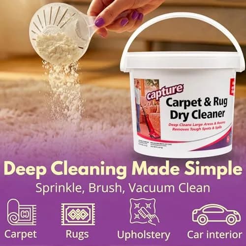 Capture Carpet & Rug Dry Cleaner Powder 3.63 kg (8 lb) | Absorbent Deep Cleaning for Carpets and Upholstery thumbnail 2