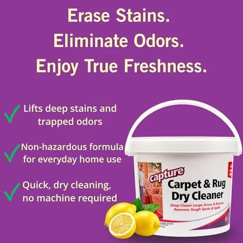Capture Carpet & Rug Dry Cleaner Powder 3.63 kg (8 lb) | Absorbent Deep Cleaning for Carpets and Upholstery thumbnail 3