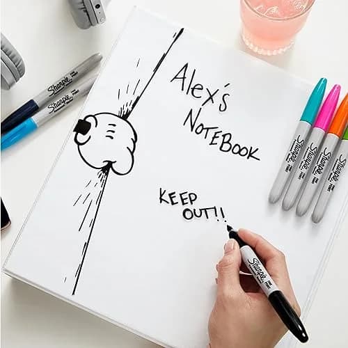 Sharpie Permanent Markers | Fine Point | Assorted Fun Colours | 18 Count | Smooth Ink Flow thumbnail 7