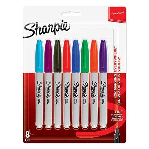 Sharpie Fine Tip Permanent Marker - Assorted Colours (Pack of 8) | Ultra-precise, water-resistant, quick-drying thumbnail 1