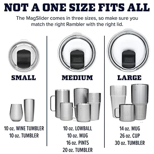 YETI MagSlider Lid for 30oz Tumbler & 14oz Mug | Magnetic Closure, Spill-Resistant, BPA-Free thumbnail 2