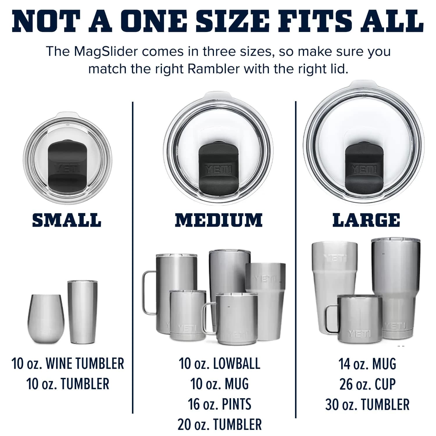 YETI MagSlider Lid for 30oz Tumbler & 14oz Mug | Magnetic Closure, Spill-Resistant, BPA-Free - view 2