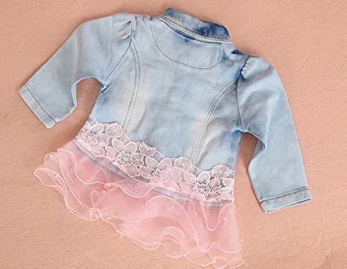 Yao Baby Girls Denim Clothing Sets 3 Pieces | Cotton & Polyester, Comfortable & Stylish (70-120 chars) thumbnail 4