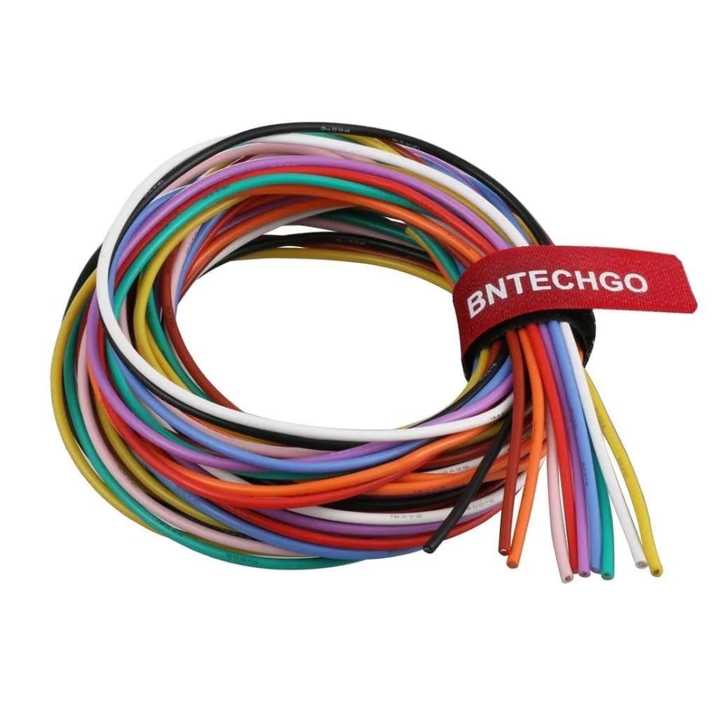 BNTECHGO 18 AWG Silicone Wire Kit - 10 Colors, 5ft Each | 50ft Total - main product image