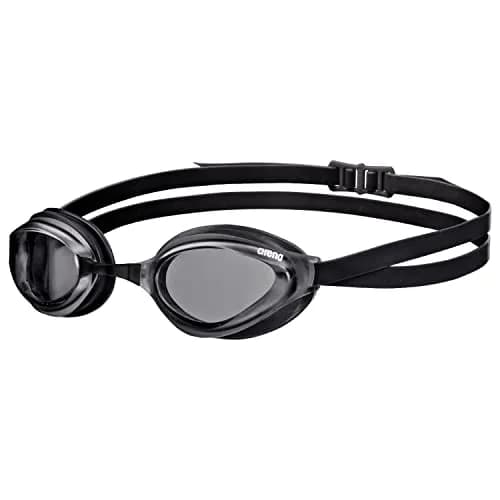 ARENA Unisex Python Racing Swim Goggles for Men and Women Anti-Fog Non-Mirror Lens Max Comfort Dual Strap, Smoke/Black | Performance Hydrodynamics thumbnail 1