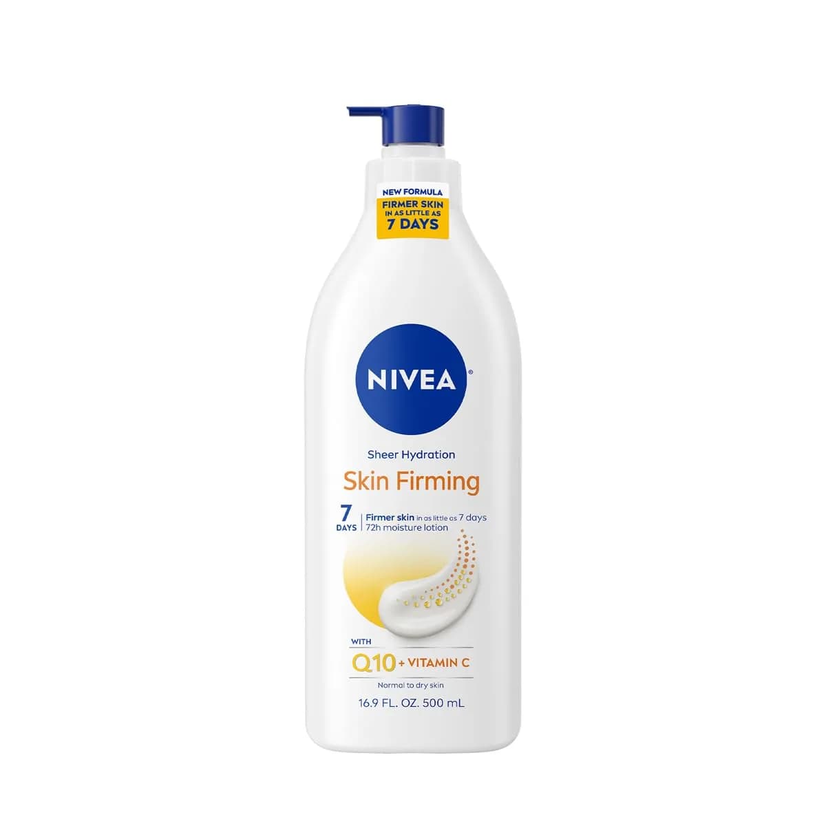 NIVEA Sheer Hydration Skin Firming Body Lotion with Q10 & Vitamin C 500ml (16.9 Fl Oz) | Firms Skin in 7 Days — 16.9 Fl Oz