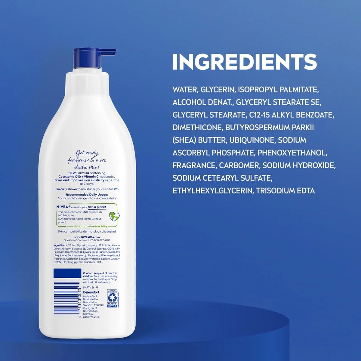 NIVEA Sheer Hydration Skin Firming Body Lotion with Q10 & Vitamin C 500ml (16.9 Fl Oz) | Firms Skin in 7 Days - view 8
