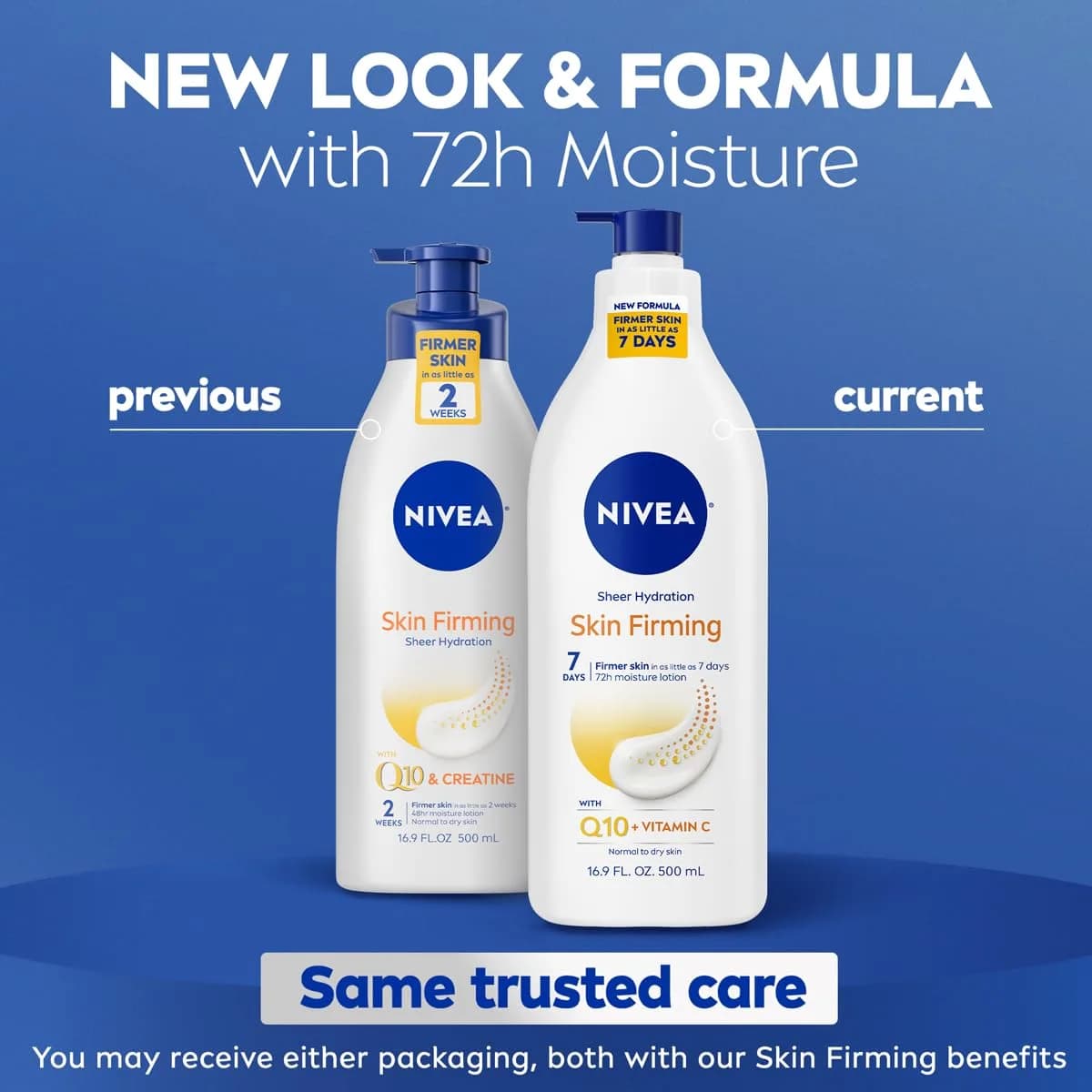 NIVEA Sheer Hydration Skin Firming Body Lotion with Q10 & Vitamin C 500ml (16.9 Fl Oz) | Firms Skin in 7 Days - view 2