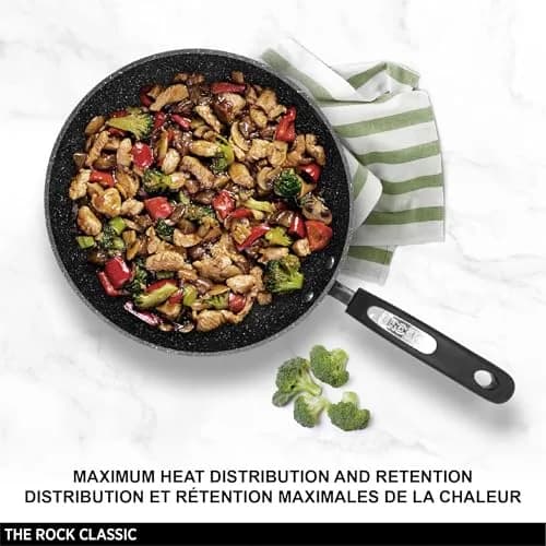 Starfrit The Rock Classic Stir Fry Pan, 28 cm | 3X more durable non-stick coating, scratch resistant, even heat, dishwasher safe thumbnail 4