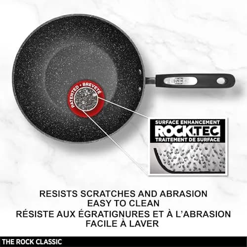 Starfrit The Rock Classic Stir Fry Pan, 28 cm | 3X more durable non-stick coating, scratch resistant, even heat, dishwasher safe thumbnail 5