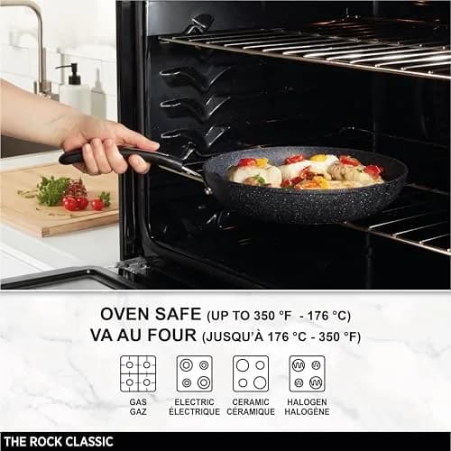 Starfrit The Rock Classic Stir Fry Pan, 28 cm | 3X more durable non-stick coating, scratch resistant, even heat, dishwasher safe thumbnail 7