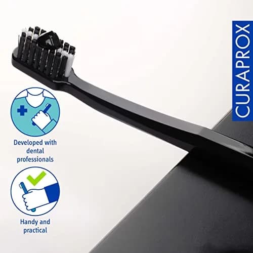 Curaprox Black is White Duo Toothbrushes | 5460 Curen Filaments, Whitening-Friendly thumbnail 4