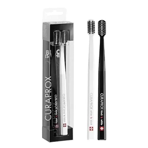 Curaprox Black is White Duo Toothbrushes | 5460 Curen Filaments, Whitening-Friendly thumbnail 7