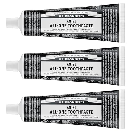 Dr. Bronner's All-One Toothpaste Anise 15oz (444ml) 3-Pack | Fluoride-Free & Vegan thumbnail 1