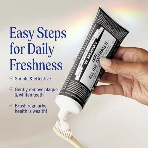 Dr. Bronner's All-One Toothpaste Anise 15oz (444ml) 3-Pack | Fluoride-Free & Vegan thumbnail 5