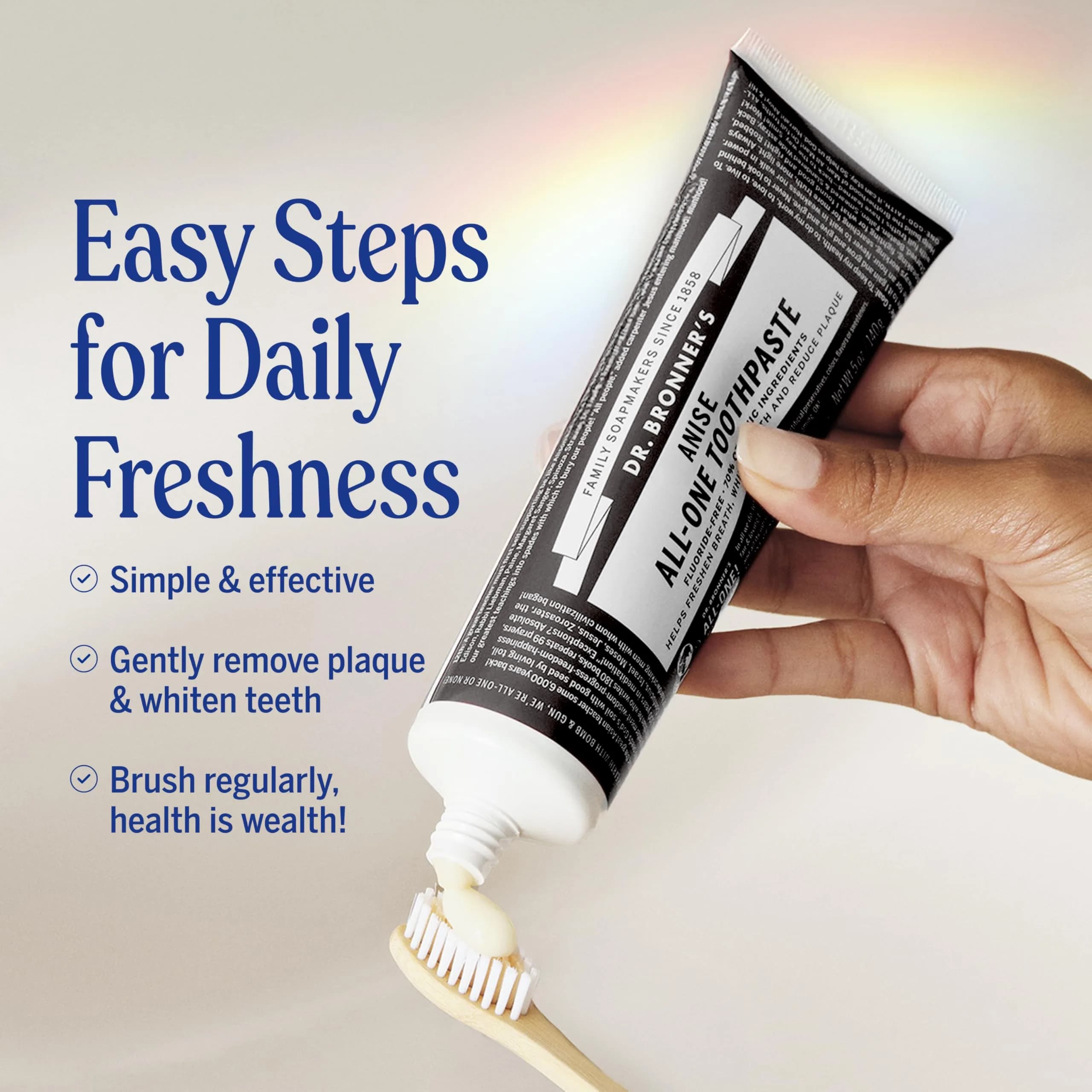 Dr. Bronner's All-One Toothpaste Anise 15oz (444ml) 3-Pack | Fluoride-Free & Vegan - view 5