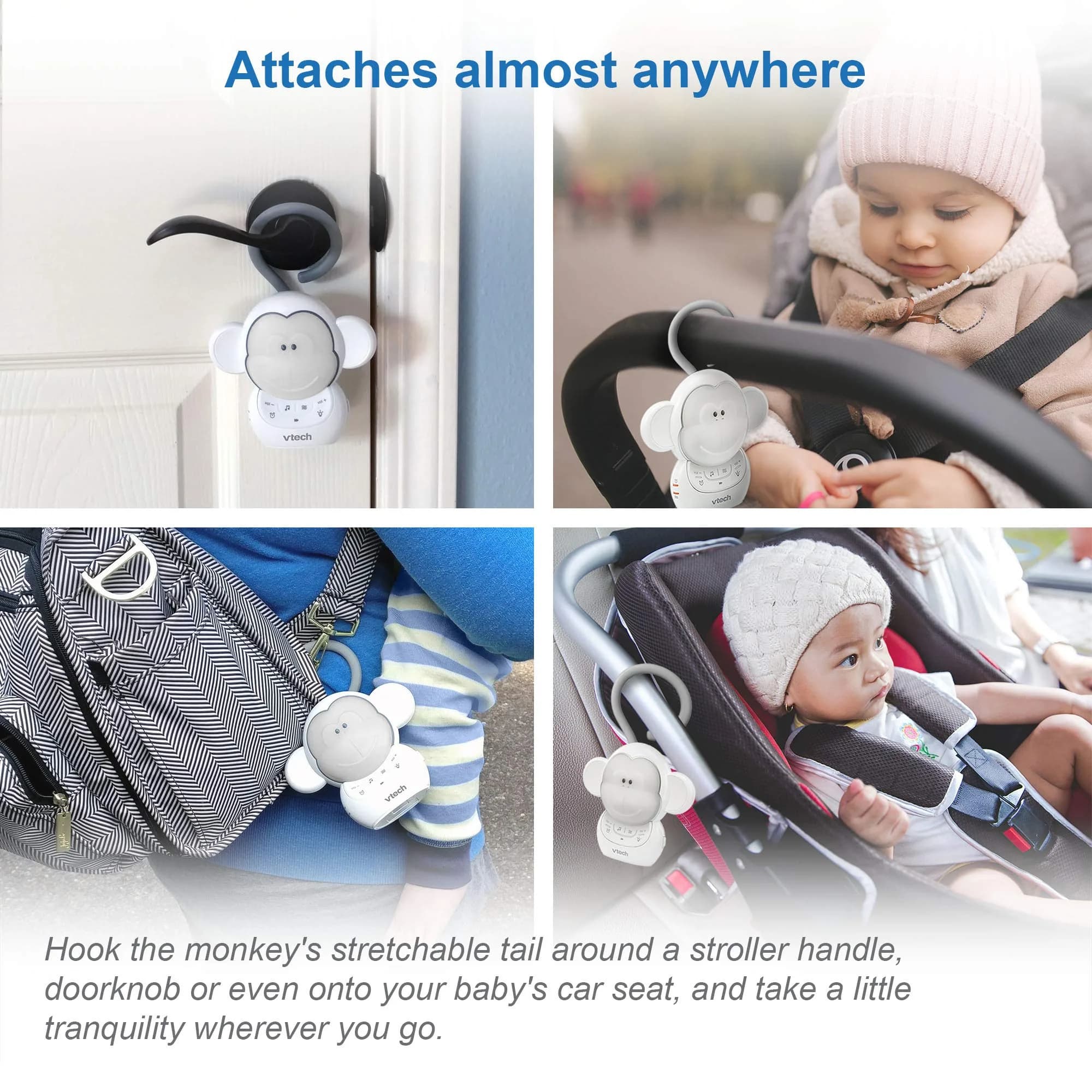 VTech Myla The Monkey Baby Sleep Soother with White Noise Machine | Rechargeable Battery - view 7