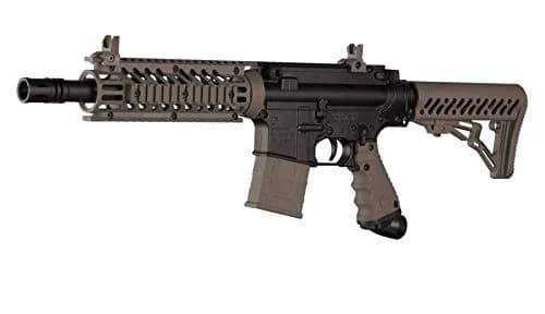 Tippmann TMC Marker Dark Earth (Black/Tan) | Authentic Magfed AR Style Paintball Gun with Dual Feed thumbnail 2