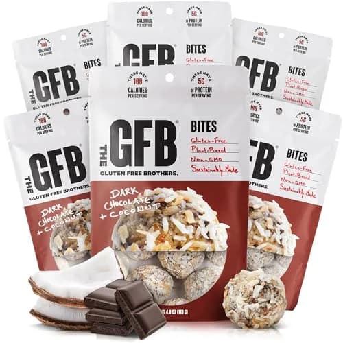 The GFB Dark Chocolate Coconut Protein Bites | Gluten Free, Vegan, Non-GMO, 6 Pack thumbnail 1
