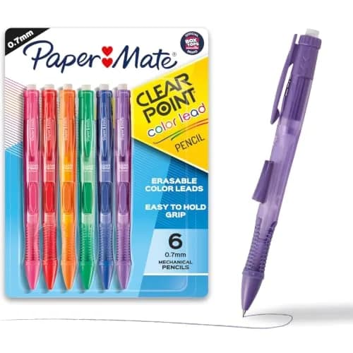 Paper Mate Clearpoint Mechanical Pencils 0.7mm | Vibrant Erasable Color Lead, Refillable, Comfortable Grip (70-120 chars) thumbnail 1