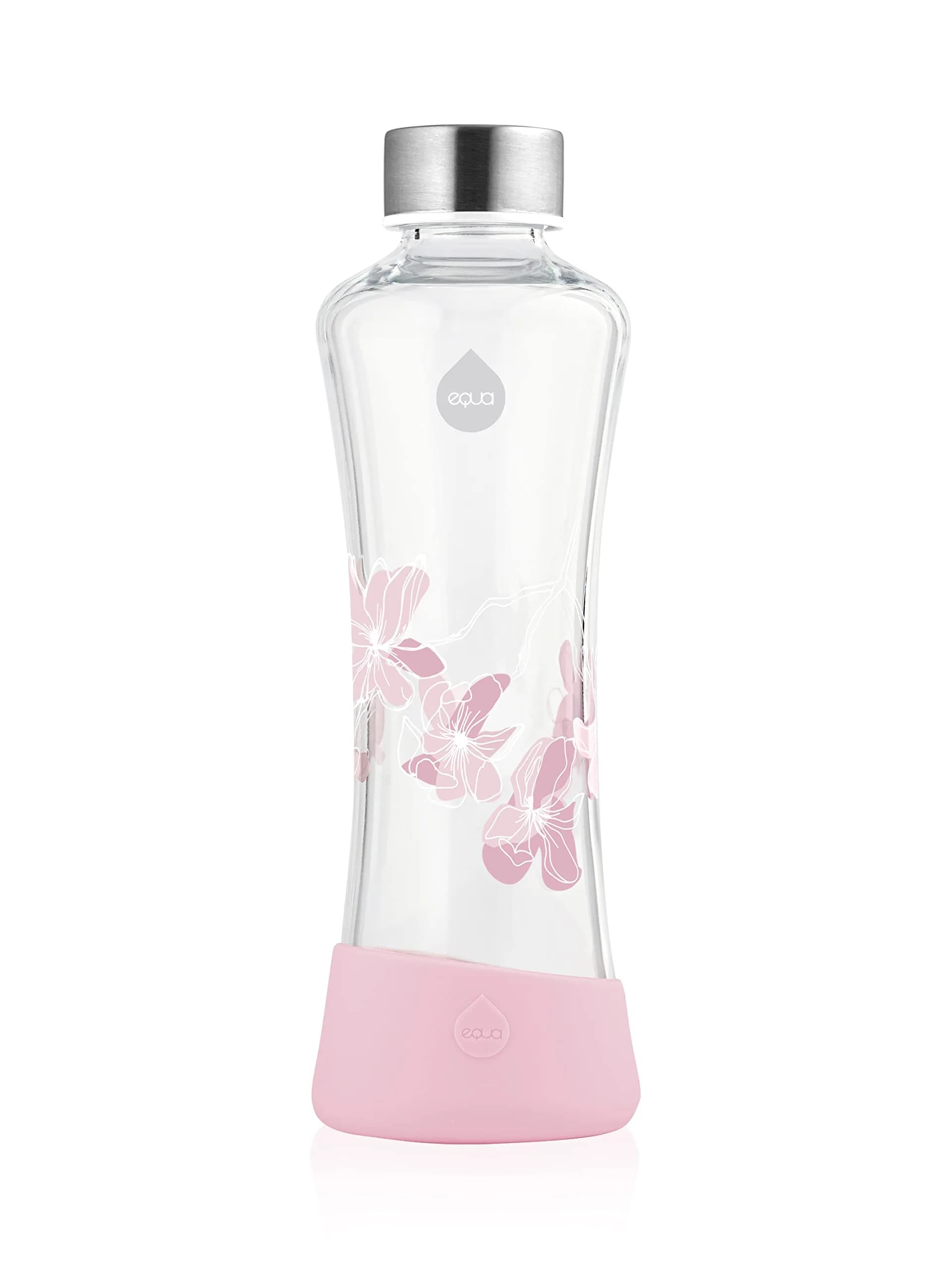 EQUA Monstera Water Bottle 550ml (18.6 oz) | Borosilicate Glass for Hot & Cold Drinks - main product image