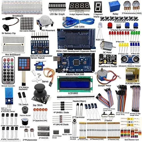 Ardest Complete Arduino Mega2560 Starter Kit | 33+ Projects, LCD1602, Sensors, Breadboard, Tutorial thumbnail 1